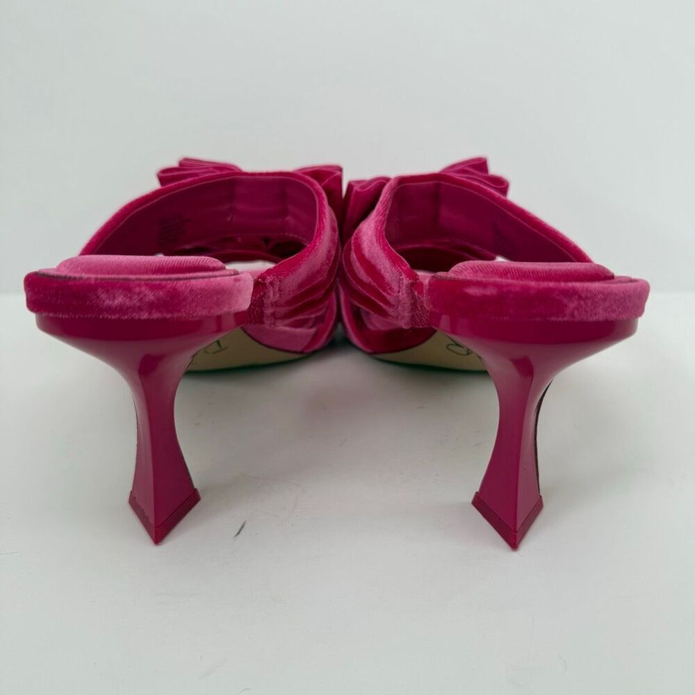 Gianni Bini Pandorah Velvet Bow Square Toe Heeled Sandals - Picture 4 of 5